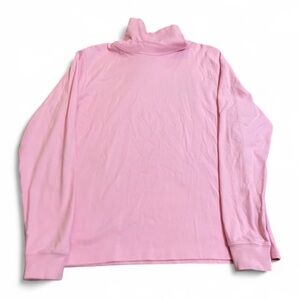 Women’s LL Bean Light Pink Long Sleeve Turtleneck Shirt Size L